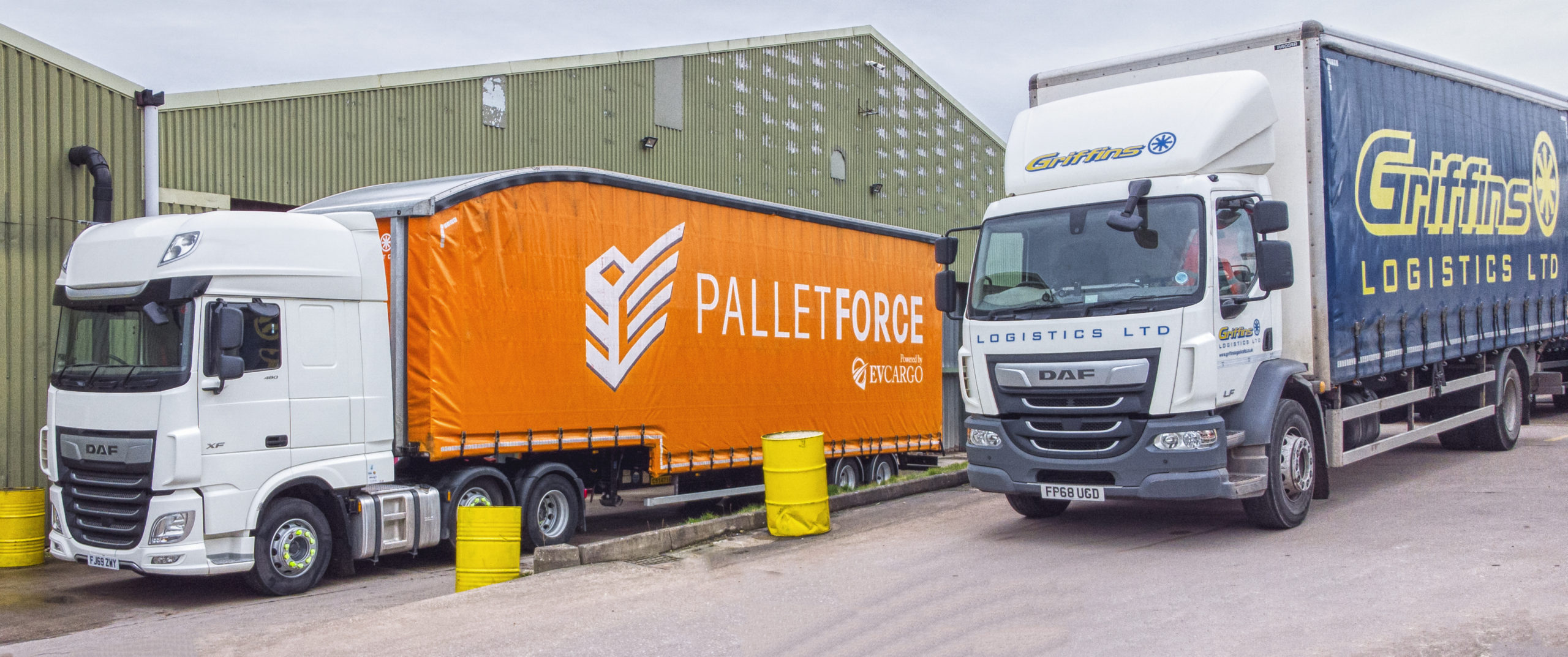 Palletforce and griffins lorry parked up